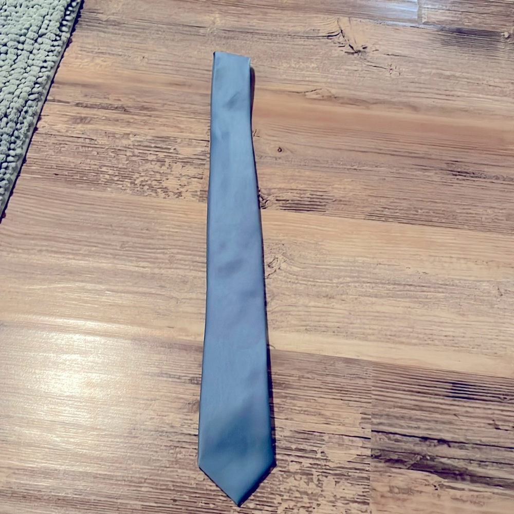 Azazie boys tie- Steel Blue